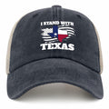 Beafoliya Texas Flag Trucker Hat Women Mesh Baseball Cap Purplish Blue by Deal US
