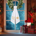 2 Pack Wreath Sash Boxwood Snowflake Christmas Garland Front Door Decor by Deal US