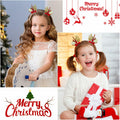 Christmas Bow Hair Clips Red Gold Reindeer Antler 2PCS Holiday Accessories by Deal US