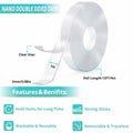 ZhiYo Double Sided Heavy Duty Transparent Mounting Tape 13'x1" by Deal US