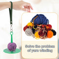 Portable Wrist Yarn Holder Leather Band Acrylic Stand Dark Green by Deal US