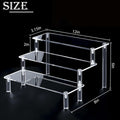 TECHSHARE Clear Acrylic 3-Tier Display Stand Organizer Transparent by Deal US