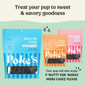 BestBy07/25 Poke's Bac'n Me Crazy Dog Treats Bacon Peanut Butter 6 oz by Deal US