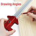 TOURACE Cabinet Handle Jig Aluminum Template Tool Red Woodworking Ruler by Deal US