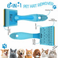 LVHATN 6IN1 Pet Hair Remover Tool for Car Rug Couch Furniture 8.27in by Deal US