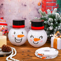 Riakrum 12 Pcs Winter Snowman Paper Lanterns Hanging Christmas Ornaments by Deal US