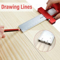 TOURACE Cabinet Handle Jig Aluminum Template Tool Red Woodworking Ruler by Deal US