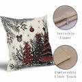 Black Red Christmas Tree Throw Pillow Covers 18x18 Set of 2 Xmas Decor by Deal US