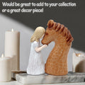 Horse Gifts Girl Embrace Horse Figurine Statue Home Decor Keepsake by Deal US