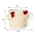 Sweater Mug Winter Cozy 14oz Red White Gloves Tree Holiday Gift by Deal US
