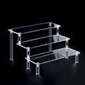 TECHSHARE Clear Acrylic 3-Tier Display Stand Organizer Transparent by Deal US
