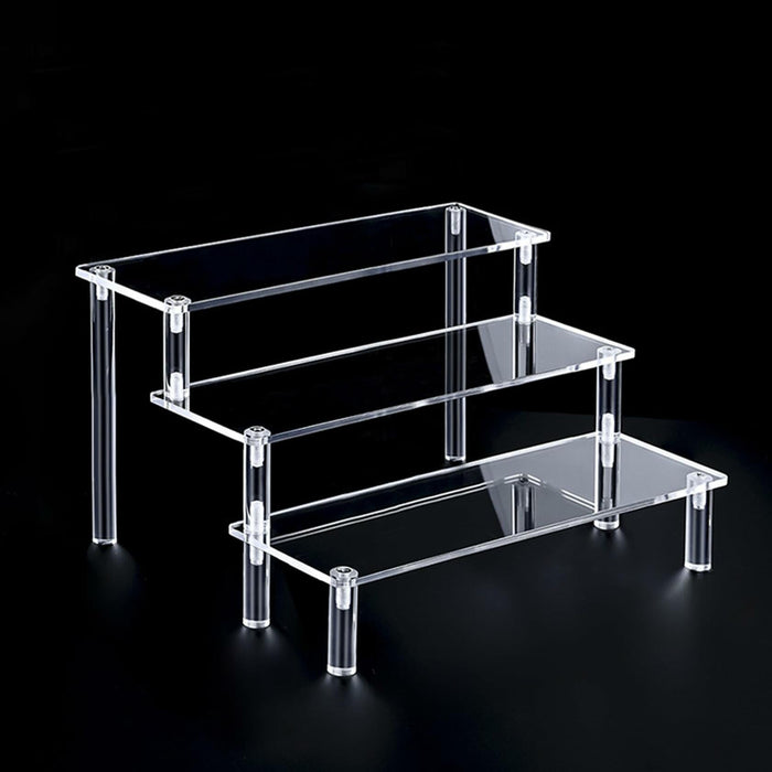 TECHSHARE Clear Acrylic 3-Tier Display Stand Organizer Transparent by Deal US