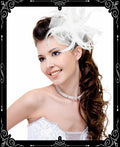 Kidukso Derby Hat Vintage Fascinator Headband Clip White by Deal US