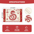 Artoid Mode Zodiac Snake 2025 Placemats Set of 4 12x18in Lunar Table Mats by Deal US