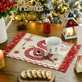 Artoid Mode Zodiac Snake 2025 Placemats Set of 4 12x18in Lunar Table Mats by Deal US