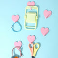 COMNICO 6 Pack Heart Shaped Stainless Steel Adhesive Hooks Silver by Deal US