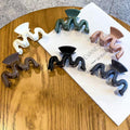 Yexnum 6pcs Acrylic Wavy Claw Hair Clips for Women Thick Thin Curly Hair by Deal US