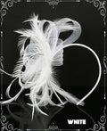 Kidukso Derby Hat Vintage Fascinator Headband Clip White by Deal US