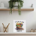 Rustic Welcome Spring Wood Block Sign Farmhouse Decor 5x5 Inches by Deal US