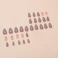 Flower Design Short Press On Nails for Women 30 Pcs Fake Nail Art Manicure by Deal US