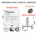 Motivational Team Noun Wooden Sign with Stand Rustic 5x5 Inches by Deal US
