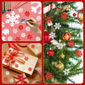 LadyRosian Wooden Snowflake Decorations 4 Pack Standing & Hanging Xmas Ornaments by Deal US