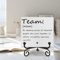Motivational Team Noun Wooden Sign with Stand Rustic 5x5 Inches by Deal US