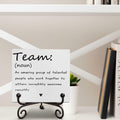 Motivational Team Noun Wooden Sign with Stand Rustic 5x5 Inches by Deal US