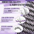 B&Qaugen Lash Extension Kit 280PCS 30D Soft D Curl Manga Black by Deal US