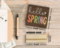 ANIANG Hello Spring Rustic Wood Plaque Sign with Stand Farmhouse Decor by Deal US
