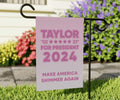 TinyCracker Tay-Lor For President 2024 Garden Flag 12x18 Double Sided by Deal US