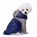 Miaododo Winter Dog Coat Windproof Cotton-Padded High Collar Light Blue Size 2XL by Deal US