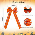 Halloween Hair Bows Orange Holiday Print Ribbon Clip for Girls Women by Deal US