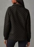 Dokotoo Women’s Oversized Quilted Half Zip Sweatshirt Black M Casual by Deal US