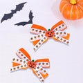 Halloween Pumpkin Hair Bows Clips Orange Dual-Layered Grosgrain Ribbon by Deal US