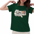 Vintage Merry Christmas Shirt Women Holiday Xmas Tee Tops Green Size S by Deal US