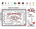 PGSWEER Mother's Day Backdrop 7x5FT Love Heart Banner Photo Booth Props by Deal US