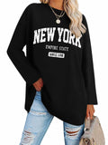 ORANDESIGNE Women Graphic Long Sleeve Tee Los Angeles Blue Size XXL by Deal US