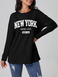 ORANDESIGNE Women Graphic Long Sleeve Tee Los Angeles Blue Size XXL by Deal US