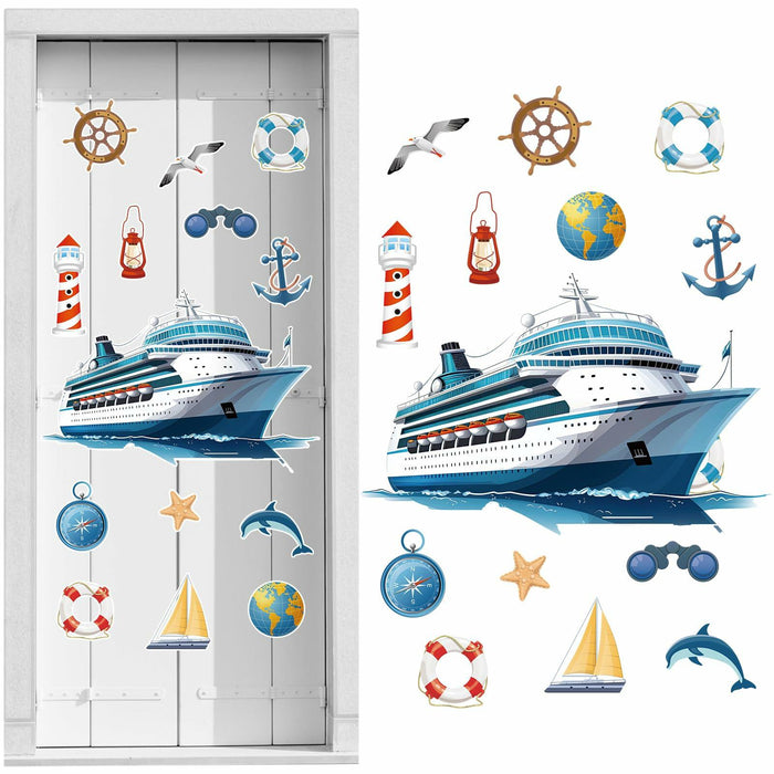 Toodoo 14 Pcs Nautical Cruise Door Magnets Anchor Boat Decorations by Deal US