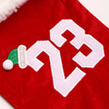 BELISHMIE 20-Inch Red Christmas Stocking Gold Embroidered Number 23 by Deal US