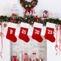 BELISHMIE 20-Inch Red Christmas Stocking Gold Embroidered Number 23 by Deal US