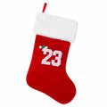 BELISHMIE 20-Inch Red Christmas Stocking Gold Embroidered Number 23 by Deal US