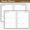 Weekly Planner 2024-2025 5.7x8.3in Academic Monthly Organizer Calendar by Deal US