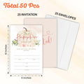 A Sweet Pumpkin Baby Shower Invitations Set of 25 Boho Pumpkin Girl Invites by Deal US