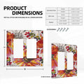 Xuejiaku 2 Gang Watercolor Flowers Wall Plate Double Rocker Switch Cover by Deal US