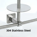 Double Toilet Paper Holder with Shelf Wall Mount 304 Stainless Steel by Deal US