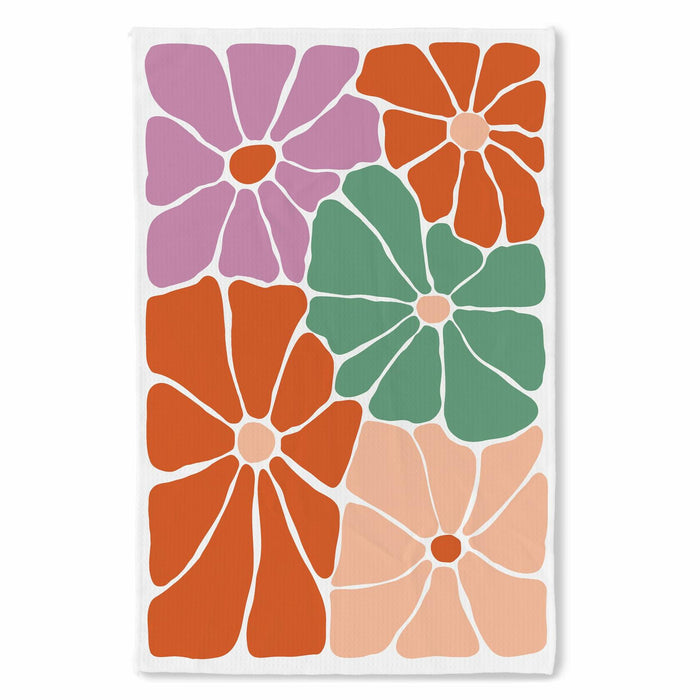 OFJE Boho Abstract Floral Kitchen Towels 16x24 Set of 2 Boho Retro Decor by Deal US