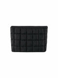 Verdusa Women's Puffy Quilted Makeup Bag Cosmetic Clutch Black One-Size by Deal US