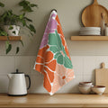 OFJE Boho Abstract Floral Kitchen Towels 16x24 Set of 2 Boho Retro Decor by Deal US
